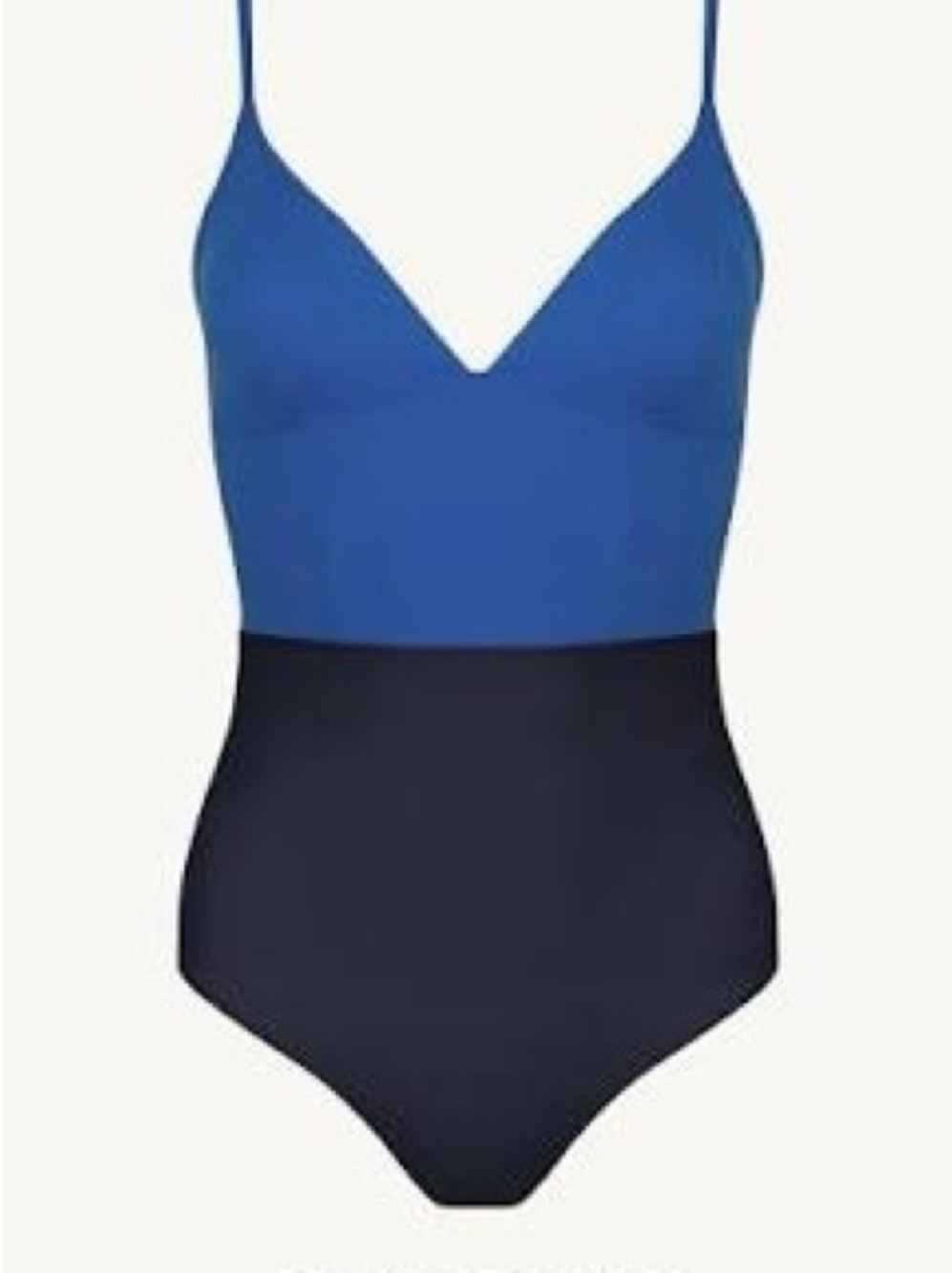 Ernest Leoty Cobalt & Navy V-Neck One-Piece Swimsuit